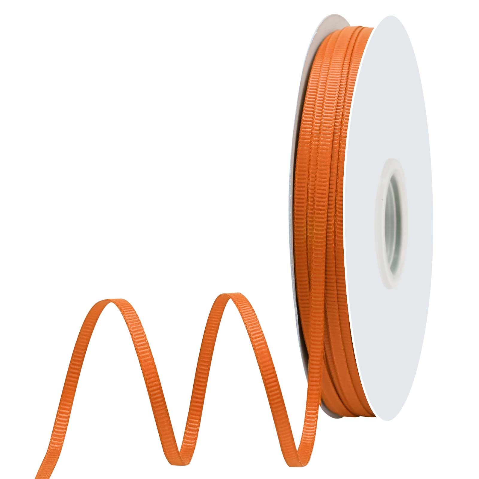 GTYBOVA Ruban Gros-grain Orange 3 Mm X 91 M Pour Emballage Cadeau