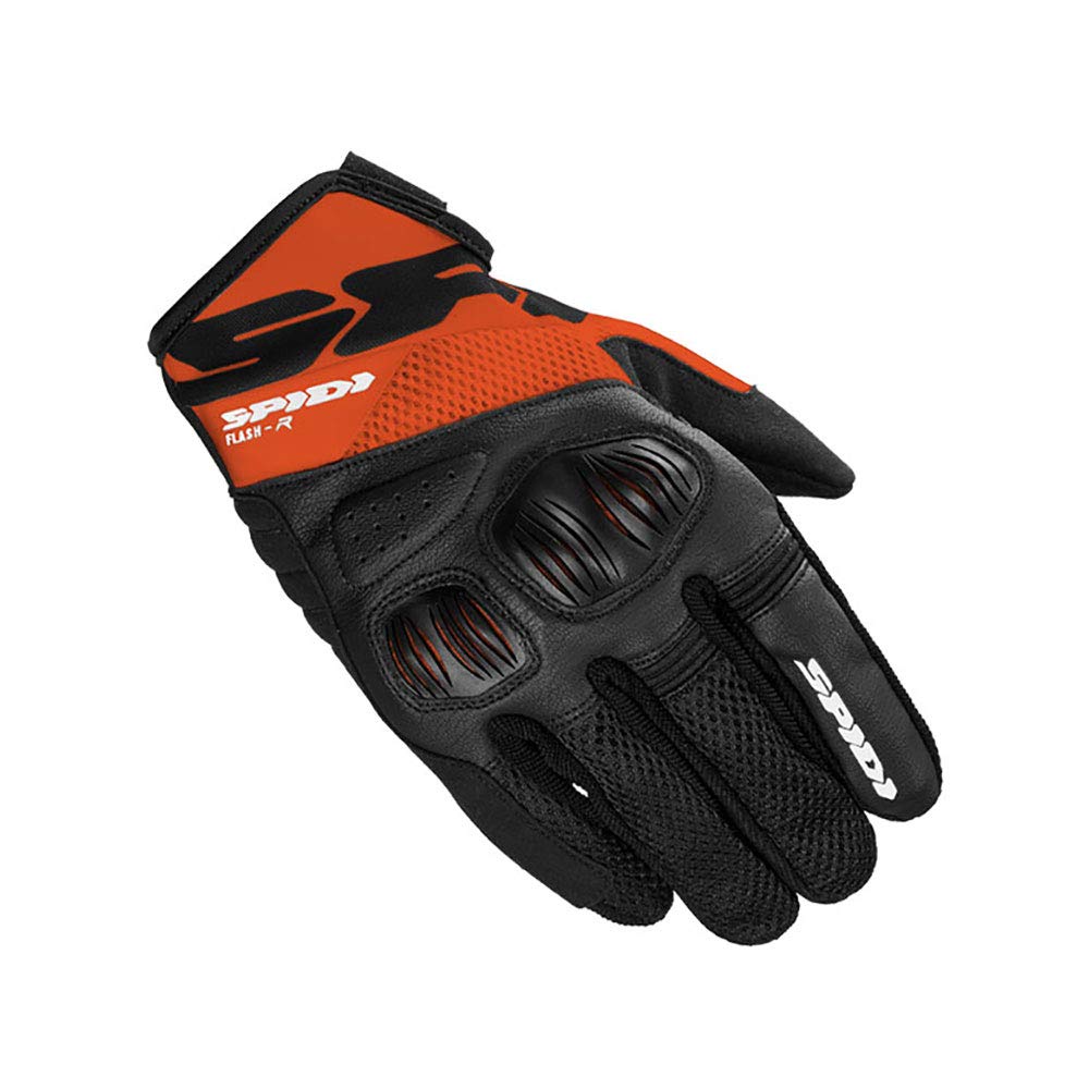 SPIDI Flash R-EVO motorcycle gloves, black orange L