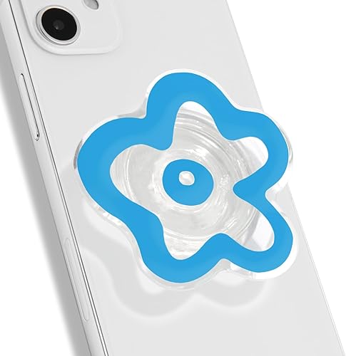 Miniatura 19 de OnTheGrip Lindo Diseño Transparente en Forma de Flor de Margarita Soporte de Teléfono Móvil Plegable Multifuncional para Smartphone, Tablet,