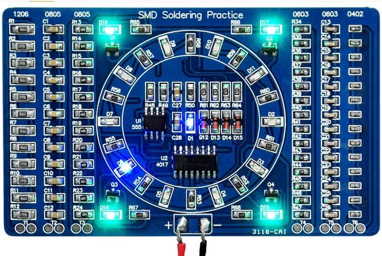 DIY SMD SMT Welding Practice Board Soldering Skill Training Kit