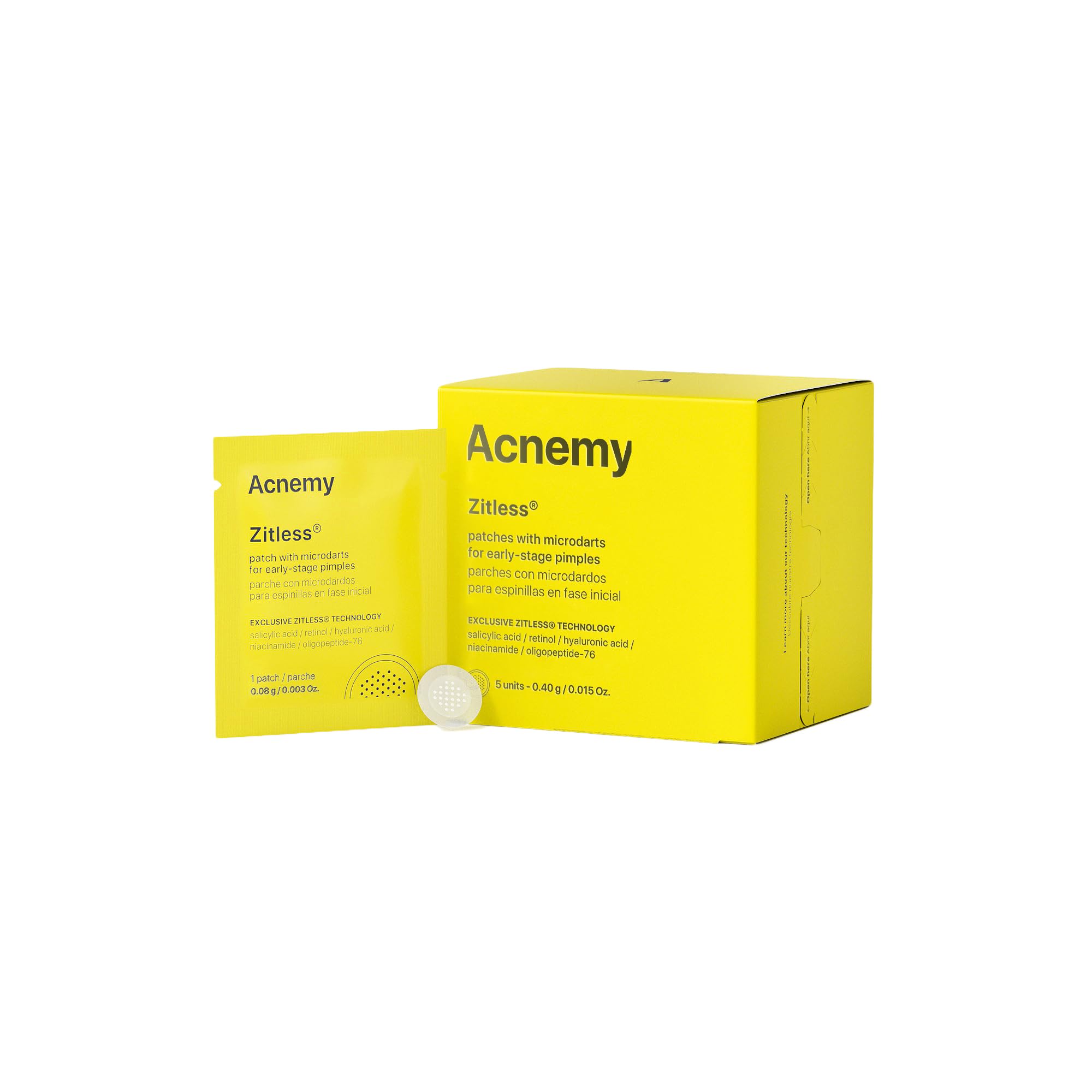 ACNEMY ZITLESS® - Parches para espinillas en fase inicial