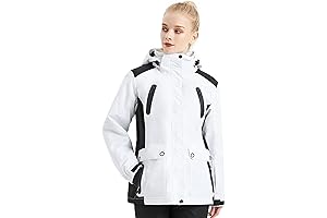 Women's White Ski Jacket: Fleece-lined, Waterproof, and Adventure-Ready
