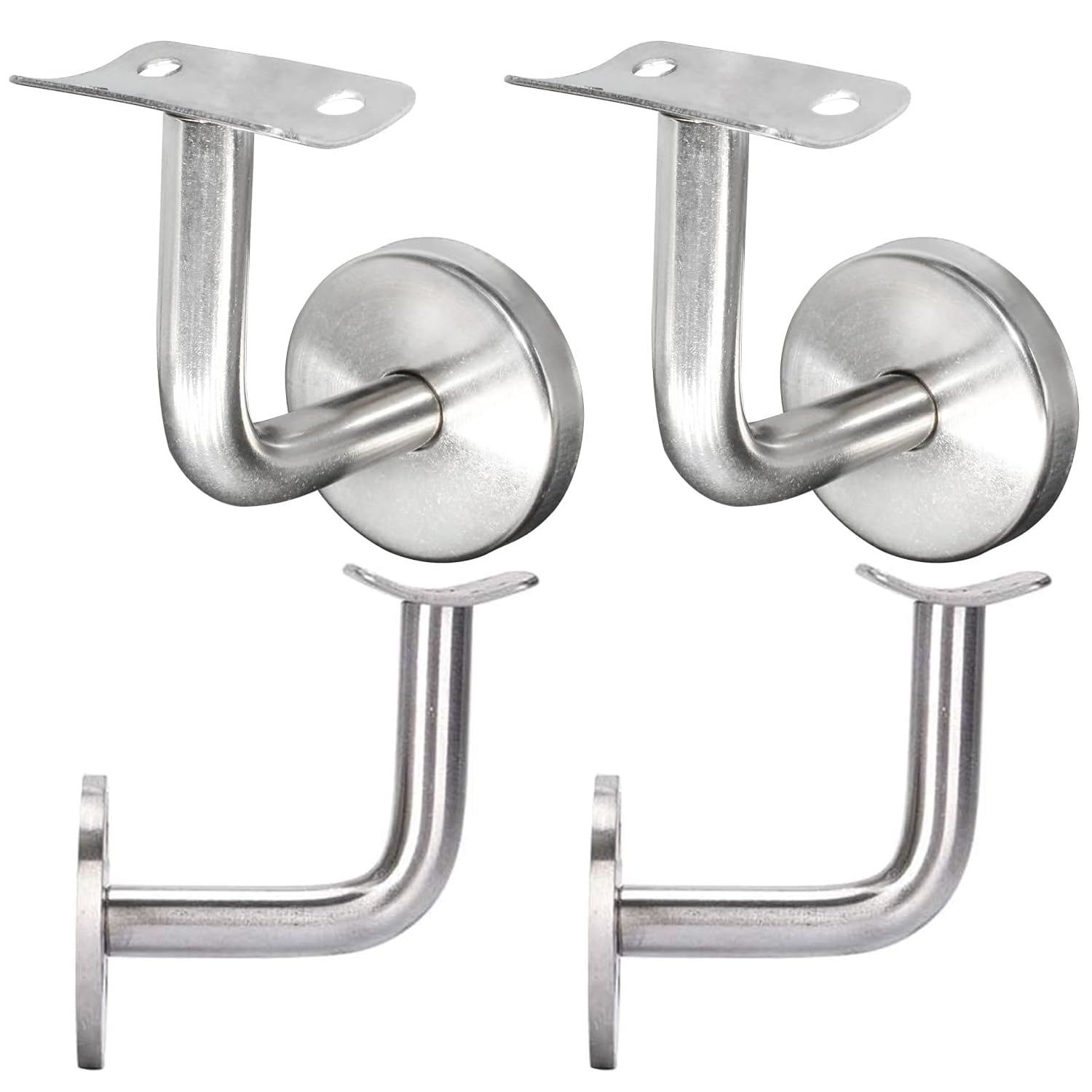 Staffe Per Corrimano In Acciaio Inox - 6 Pezzi, Nero, Per Scale E Ringhiere In Legno/Metallo - Foto 6