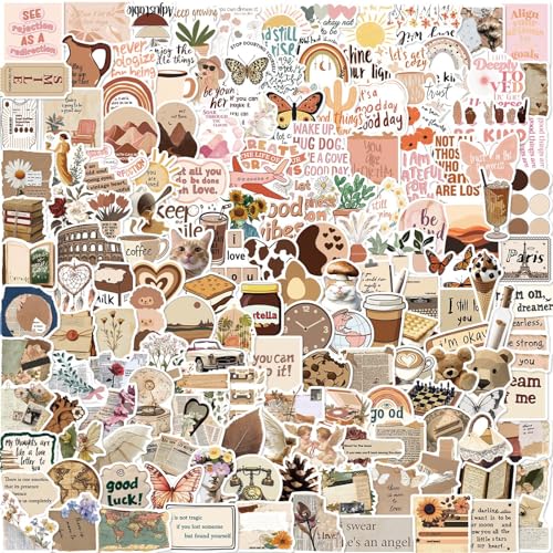 Image of 162Pcs Vintage Scrapbook Stickers, Aesthetic Scrapbook Stickers for Scrapbooking Journaling Junk Journal Scrapbook Supplies Resin Crafts Decorative Art Crafts DIY Crafts(Brown&Vintage162)