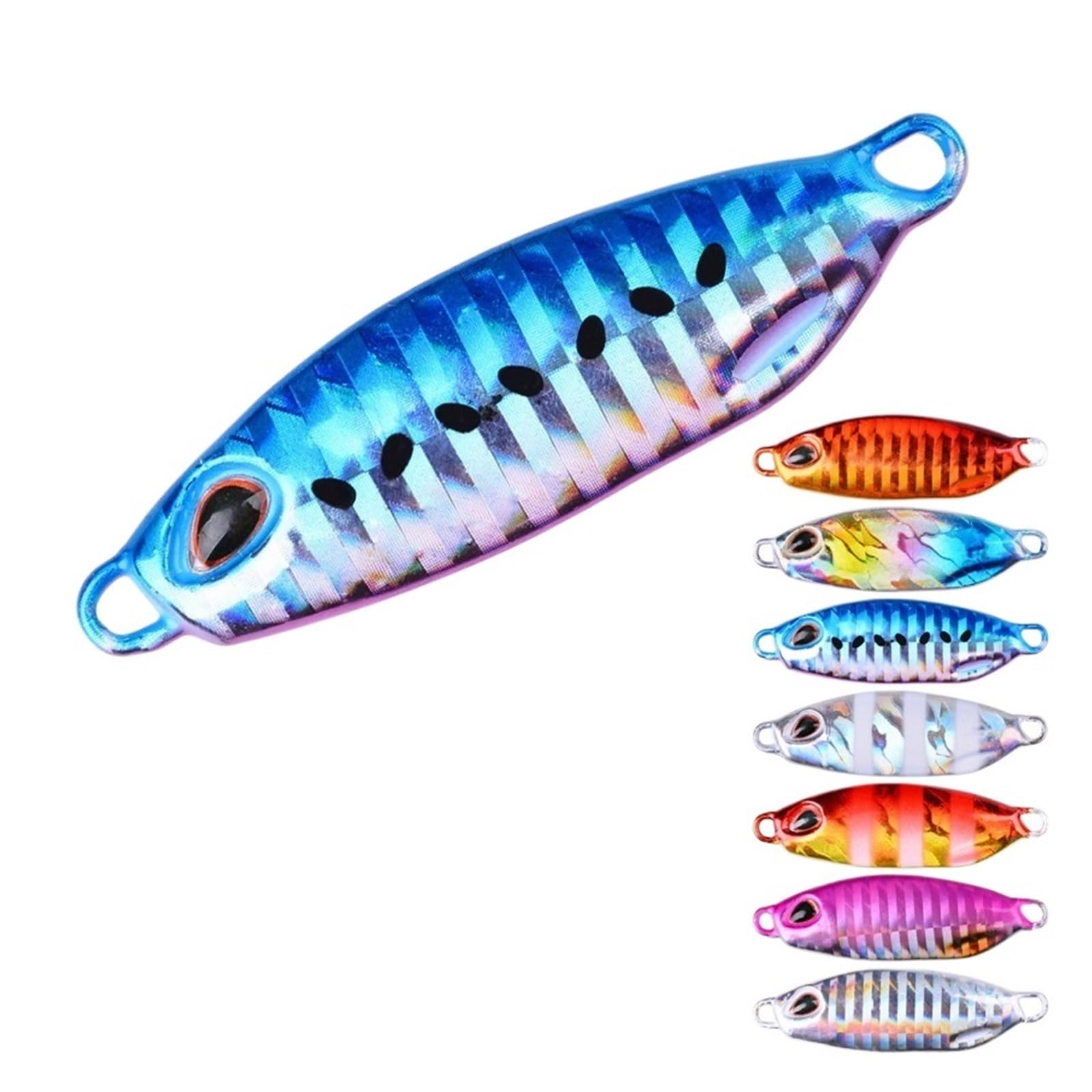 7 Pièces/lot Métal Gros Gabarit Pêche Leurre Poids 50g 7cm Gabarits De Pêche Mer d'eau Salée Pesca Leurres Bar Gabarit Isca Artificiel Faux Poisson