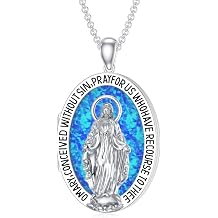 SOULMEET Personalized 10K 14K 18K Two Tone Gold Oval Blessed Virgin Mary Locket That Holds Pictures Christian The Mother of Jesus Locket Necklace Gift for Prayers Men Women