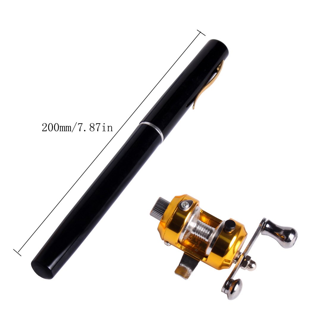 Andux Mini rybołówstwo Rod notes narzędzie rybołówstwo węglowe wędka wędkarska na słoną wodę spinningową gbg-01, czarna