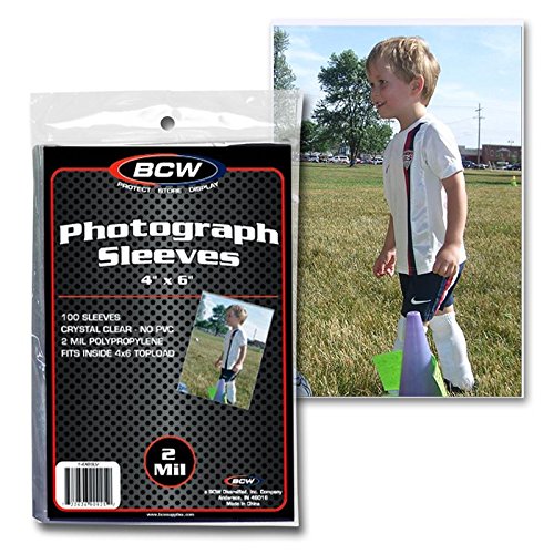 BCW 4X6 PHOTO SLEEVES PACK OF 100