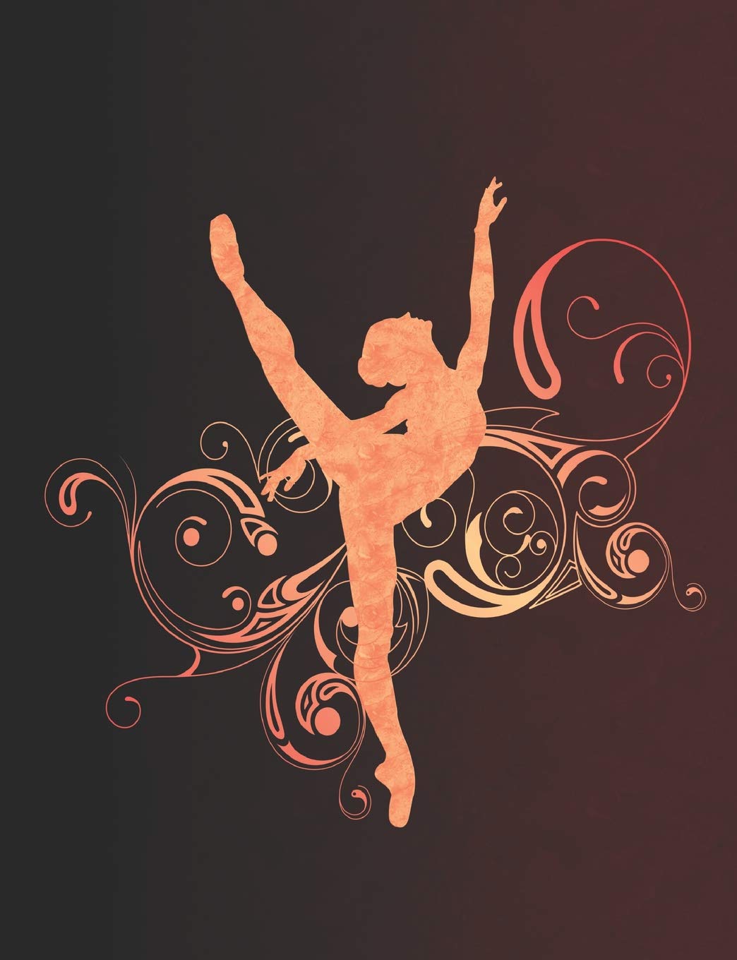 Arabesque Ballet Swirls - Notebook For Dancers: Wide Ruled Composition Book - 7.44' x 9.69" - 140 pages
