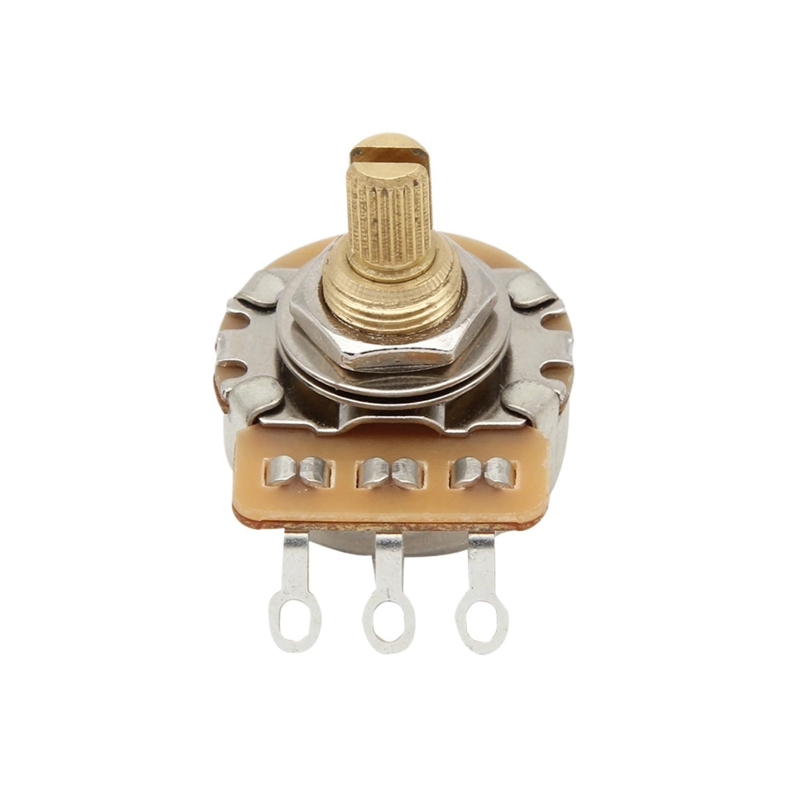 Potenciómetro lineal para guitarra, 10 potenciómetros de guitarra 250k, latón, eje corto 3/8 pulgadas, 24 dientes, 15,5mm(10PCS B250K)