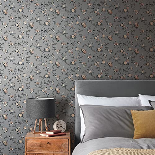 �ǎ����{�� �ǎ� ����ւ� ������ �ԕ� �{�^�j�J�� �O���[ �D�F �͂����� �N���X ��53cm × 10m 1���[�� Emil & Hugo CORNWALL 288314 �h�C�c�� �A���ǎ� �̂�Ȃ�