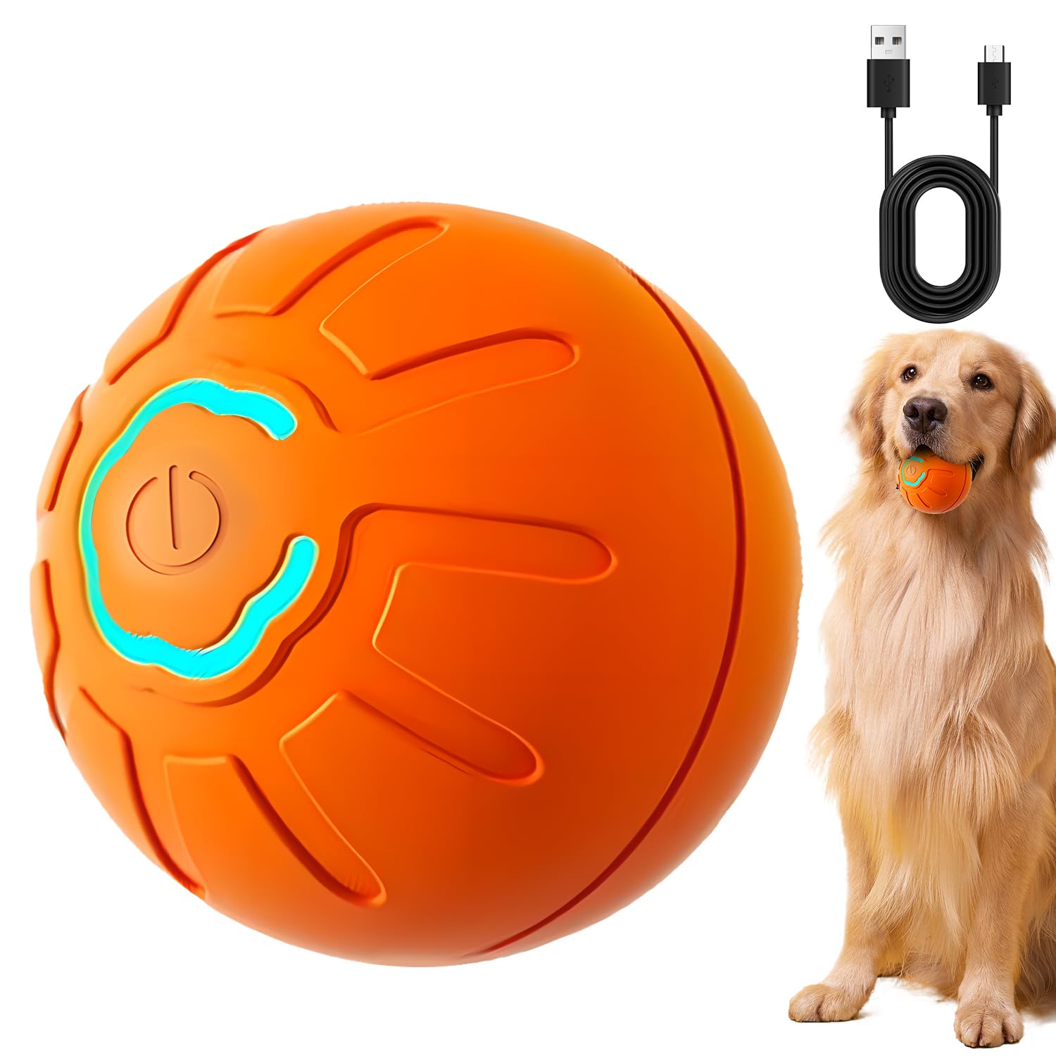 Vmxlso Interaktiver Katzenball Mit Beweglichem Schwanz - 2 Stück Magic Ball, Elektrisch, USB-ladbar, Für Katzen & Hunde