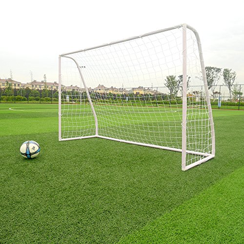 LALAHO Soccer Goal 6x4/8x6 Portable Waterproof Soccer Nets, Easy to Assemble PVC Frame, Design for Backyard Practice and Fun for Teens & Adults (8ftx6ft)