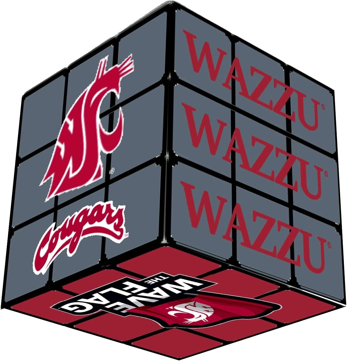 Sunkiss NCAA Washington State Cougars Swizzle Cube (Medium)