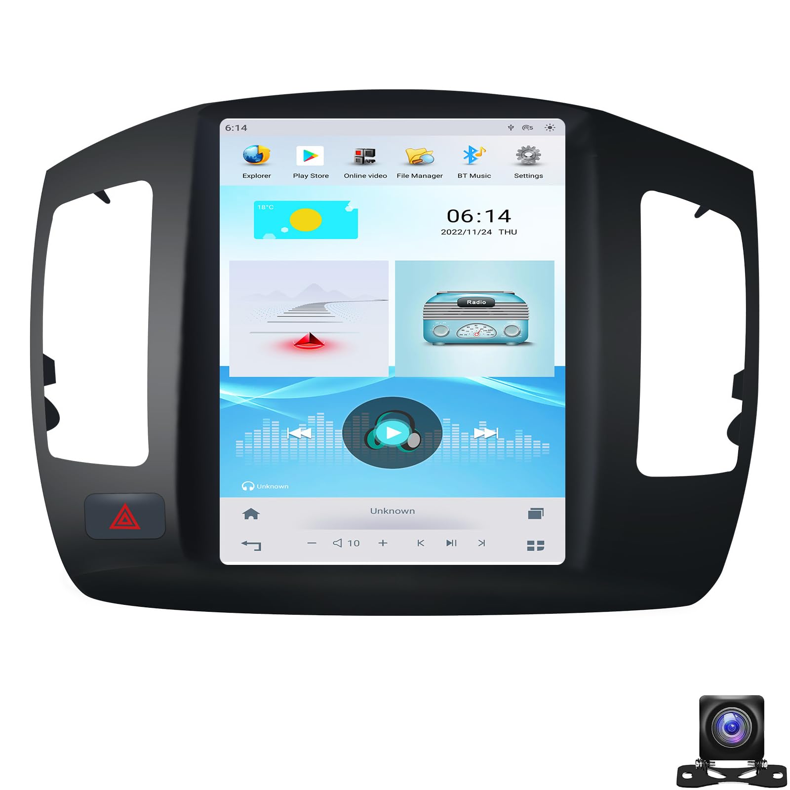 podwójne Din radio samochodowe stereo dla Hyundai Verna 2007-2011 9,7"