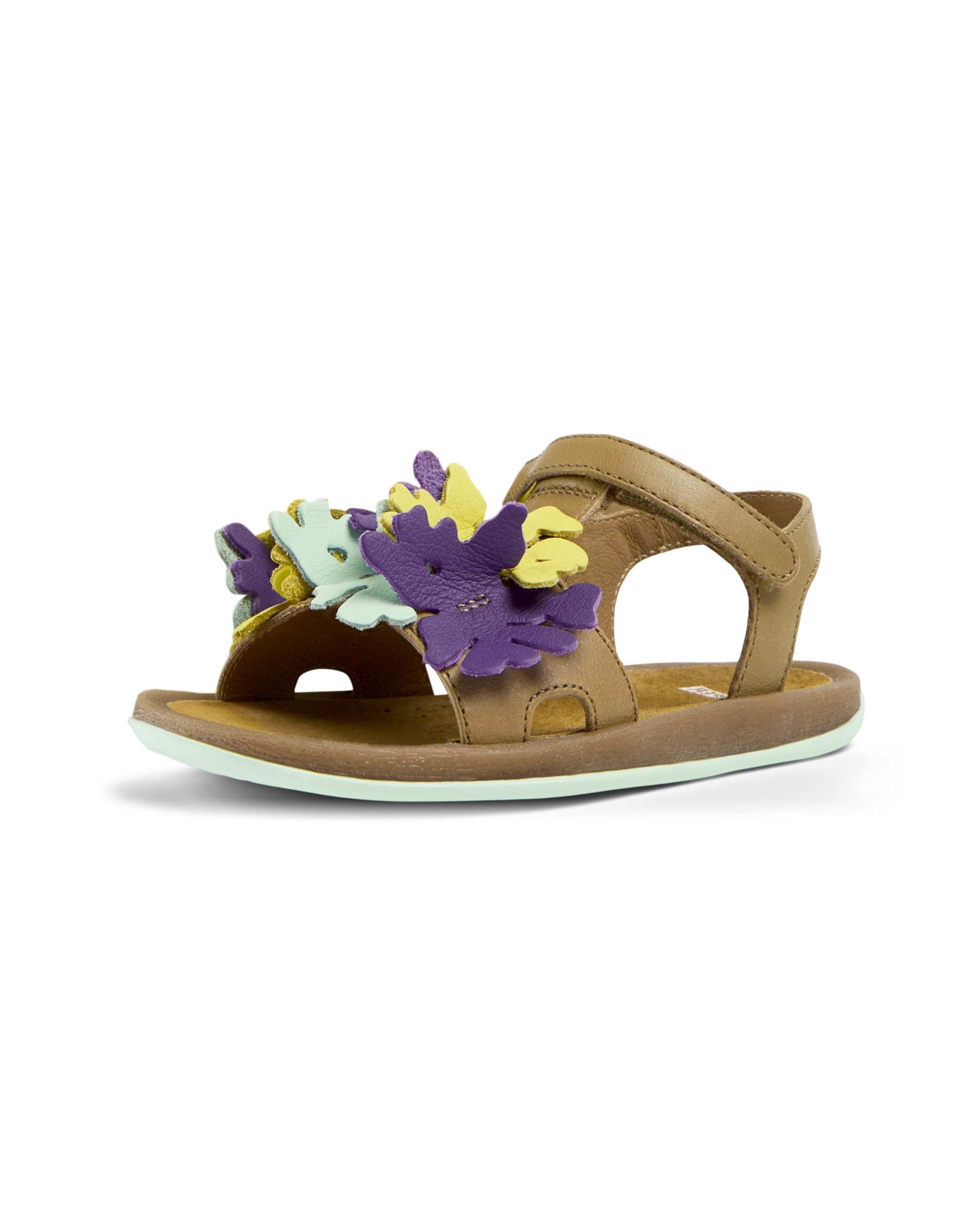 Camper Girls' Bicho K800582 T-Strap Sandal, Multicolour 001 Tws, 3.5 UK
