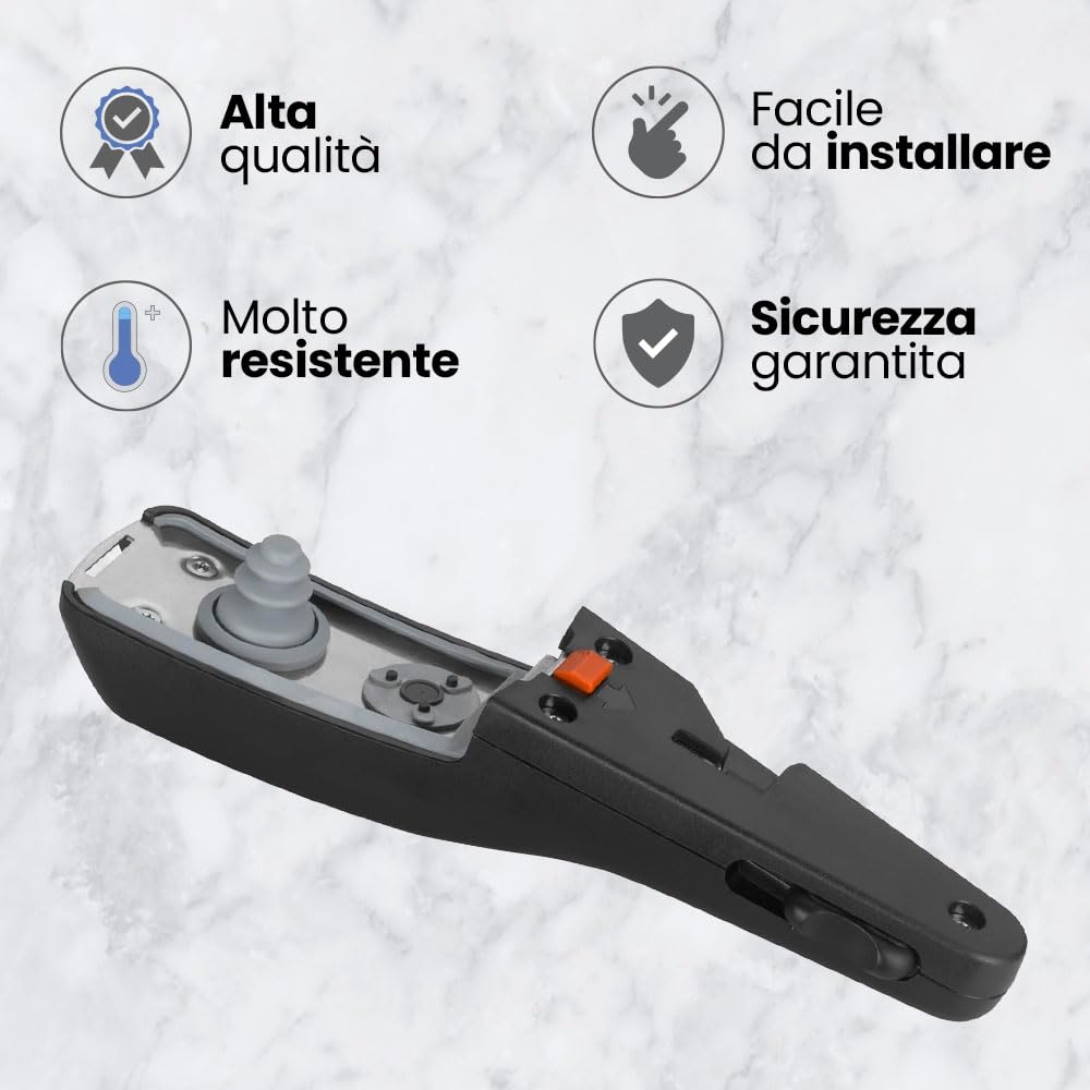 Anakel Home Manico di Ricambio per Coperchio Pentola Express Perfect 08.9180.6030 Compatibile con la Gamma di Pentole WMF Perfect, Colore Nero, Nuova Versione con Indicatore di Pressione a Spillo