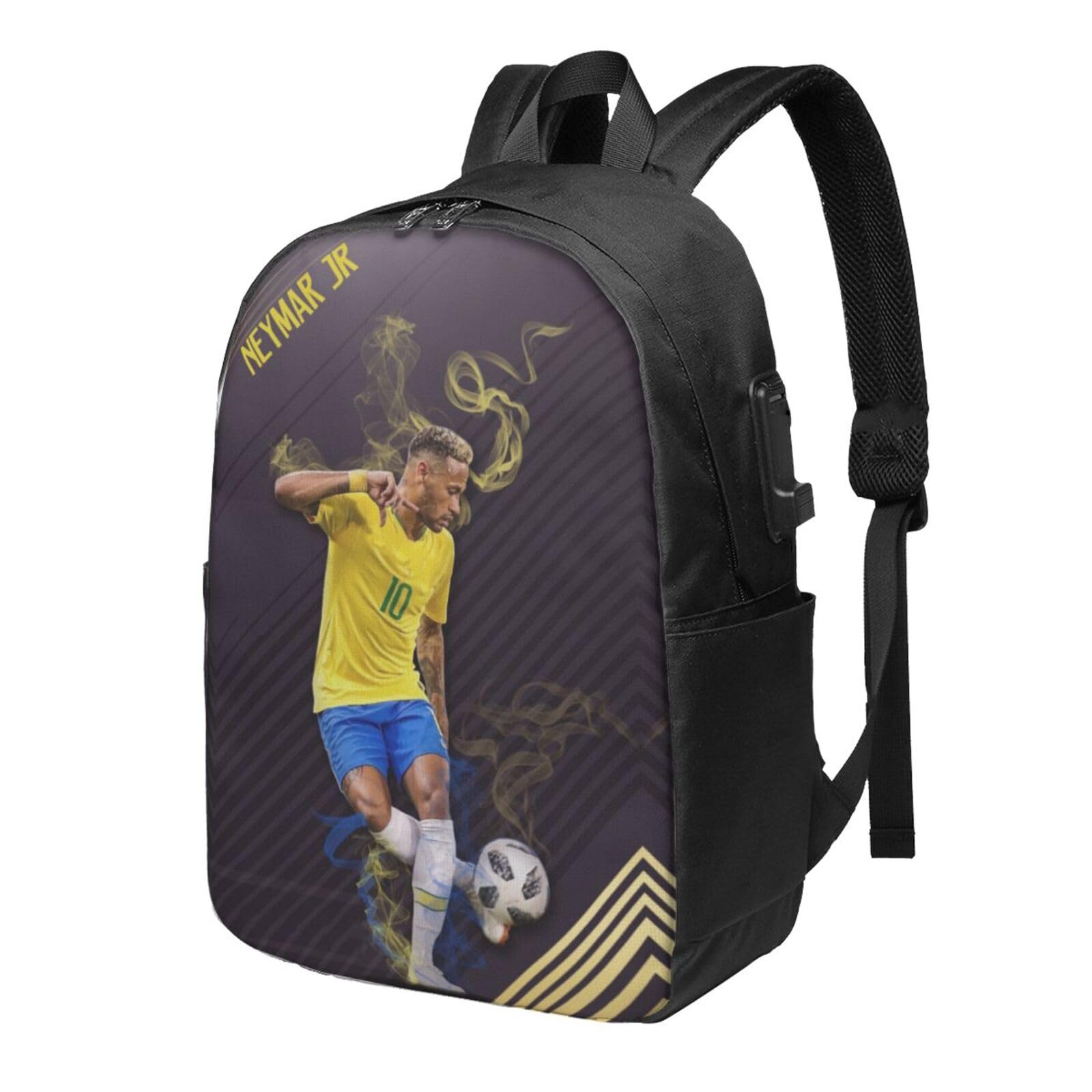 Luja Dling #10 Neymar Adult Backpacks Bag Laptop Bag Bookbag Usb Backpack 17 Inch For Daily