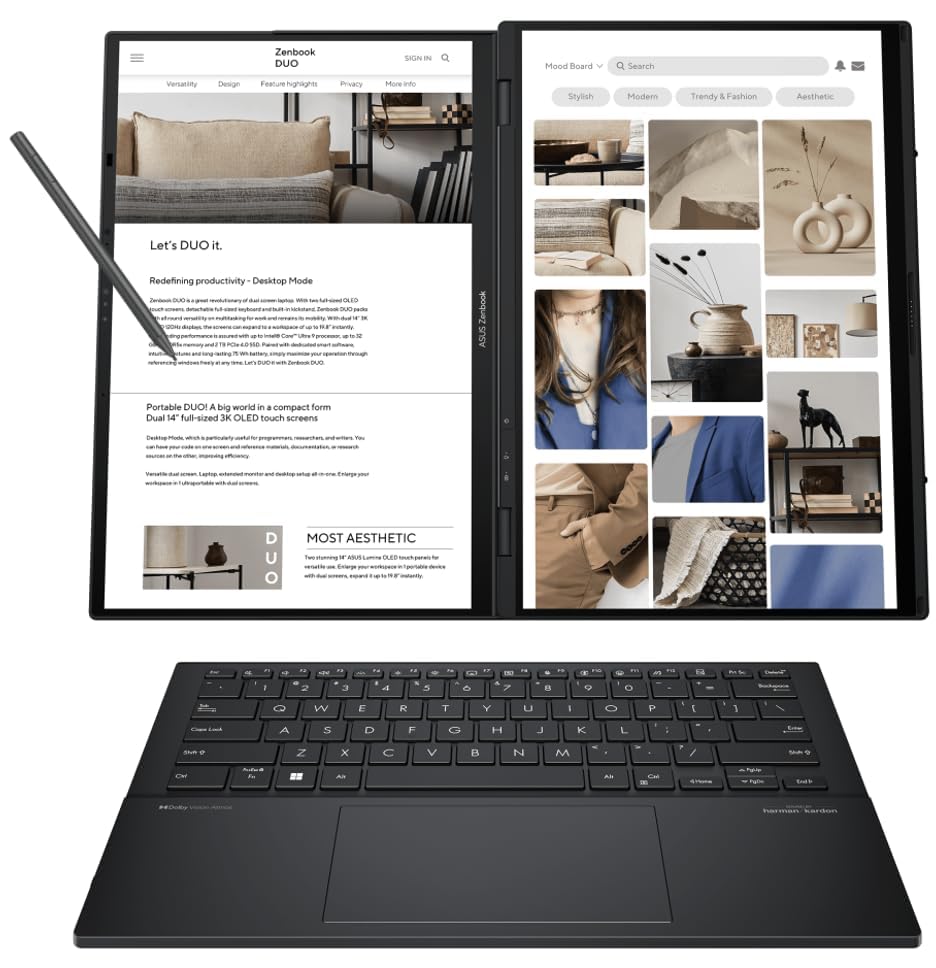 Image of ASUS Zenbook Duo AI 2-in-1 Laptop 14.0 inch Touchscreen OLED Display