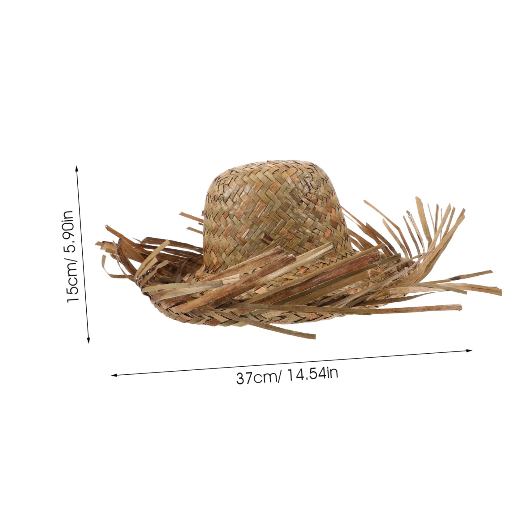 Healifty Straw Woven Sun Hat Beach Decorative Hat for Outdoor Activities Protection Stylish Design for Summer Parties Hiking and Versatile and Breathable Brown