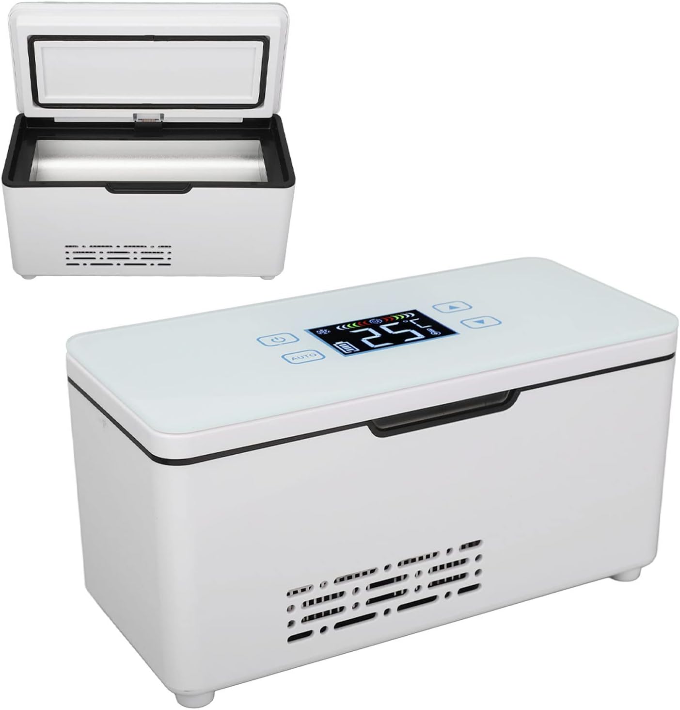 Portable Insulin Cooler Refrigerated Box LCD Display Insulin Cooler Case Reefer Car Small Refrigerator Mini Cold Boxes Drug Reefer Medicine Refrigerator Adjustable Temper