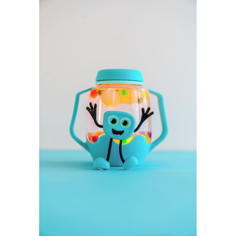 Glo Pals, Barattolo per Riempitivi Sensoriali, Gioco per Bambini da 18 Mesi di Età, Aiuta lo Sviluppo Sensoriale e Cognitivo, Blue, 10x8cm