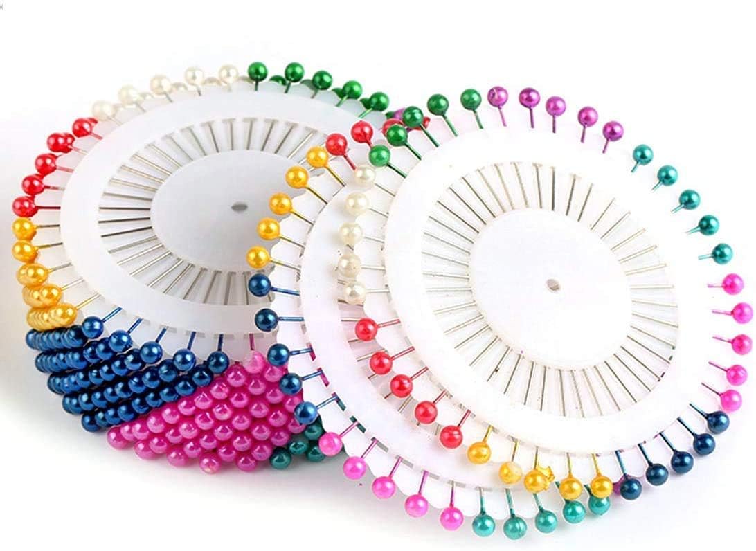 Divyanshi Pearl Head Pins | Ideal for Sewing, Boutique, Tailoring, Fashion Designing, Dressmaking, Patchwork, Wedding, Florist, Decorating Pins, Art and Craft - 200 PCS, Multicolour