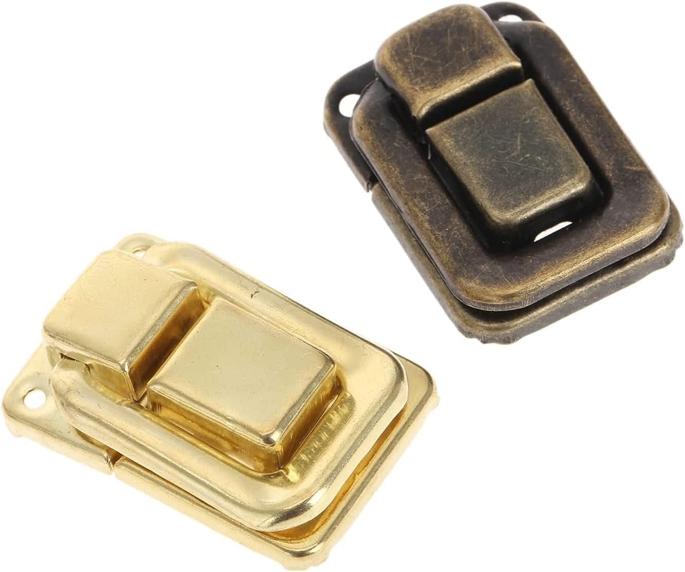 Antique Retro Hasp Lock Buckle Hook Eye Latch,6pcs Bronze Decoration Jewelry Gift Wine Box Wooden Suitcase Switch Drawer 37mm X 25mm(B)