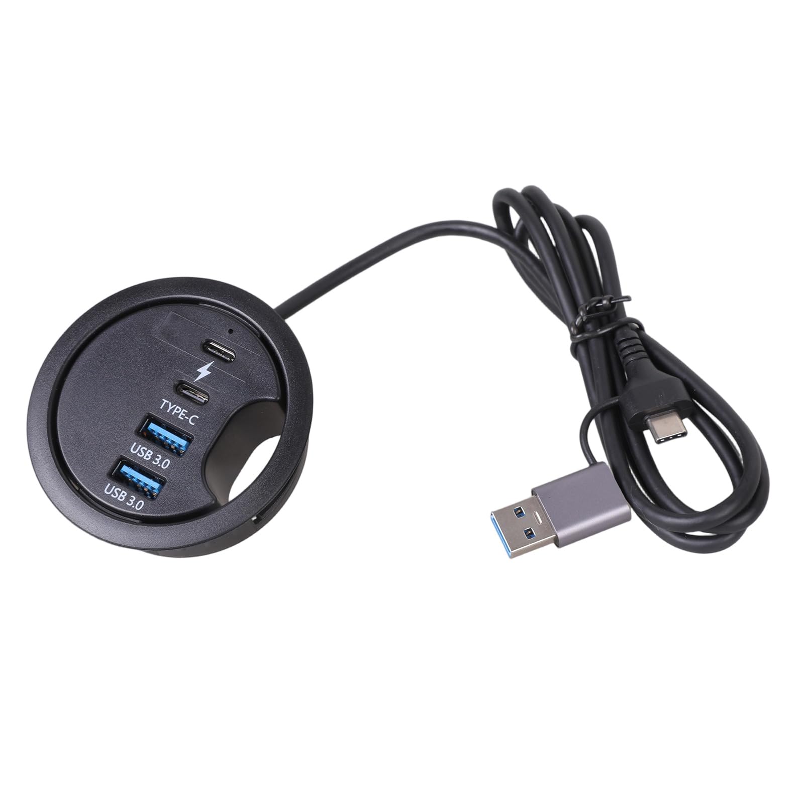 Oszczędność miejsca na biurko USB otwór przelotowy montaż na biurku otwór przelotowy kabel biurkowy transfer danych rozgałęźnik stacji dokującej