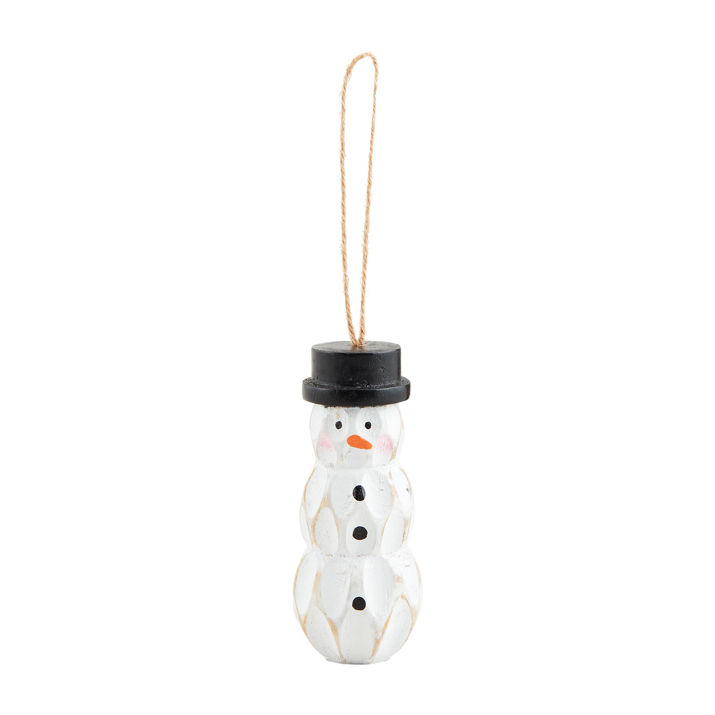 Ornements en bois Mud Pie bonhomme de neige cadeau de Noel traditionnel