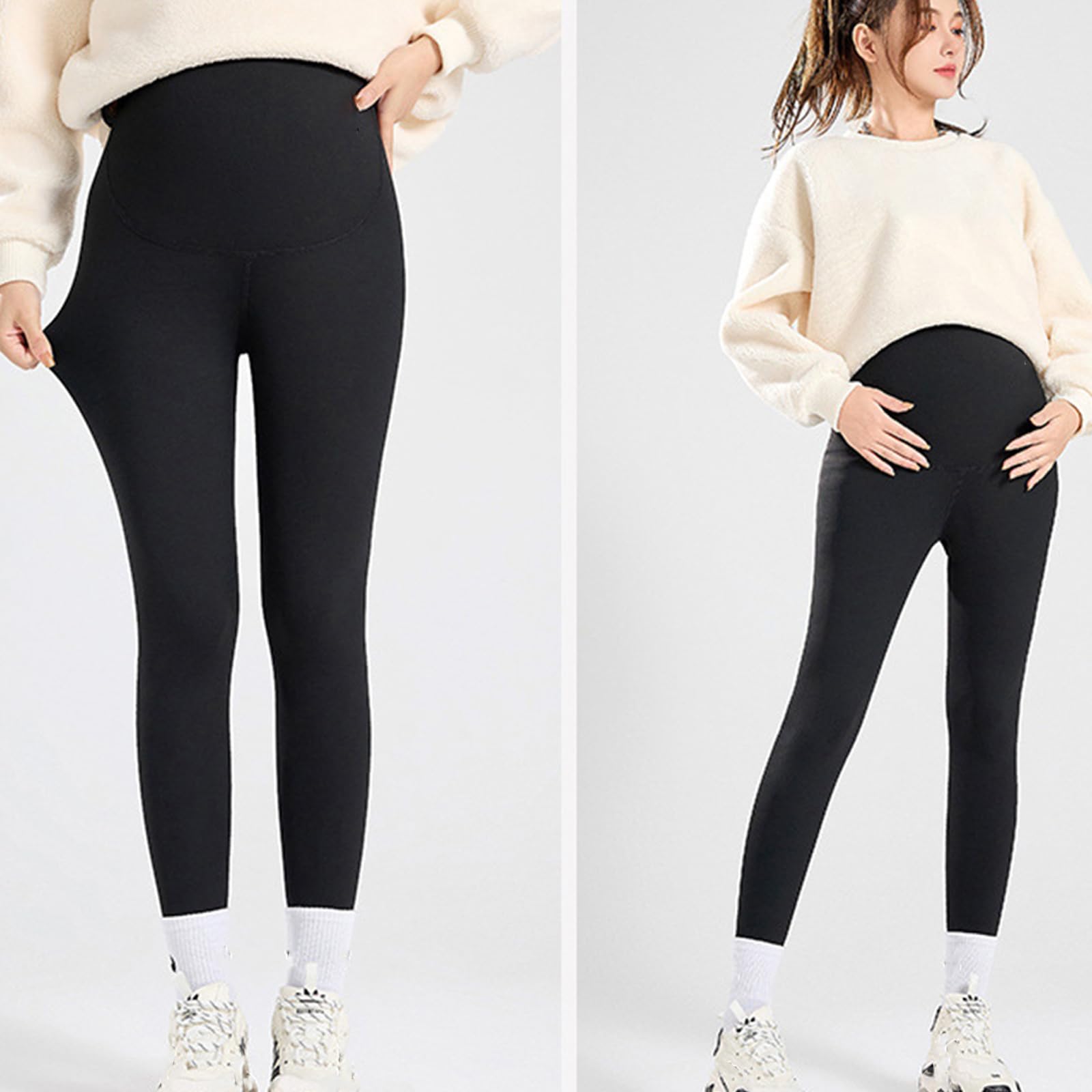 Pantaloni premaman in spandex ad alta elasticità Equilibrio Camminare Esercizi bassi Pantaloni di allenamento di