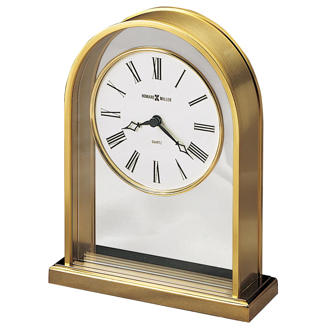 Howard Miller Reloj de Mesa Reminisce 613-118 - Acabado en latón con Movimiento de Cuarzo