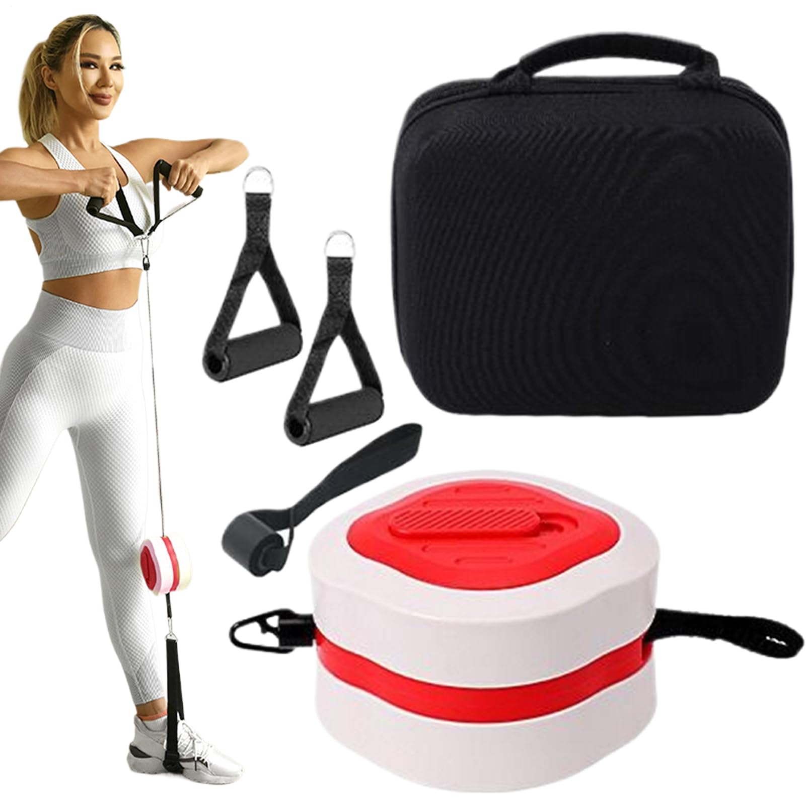 Fasce per esercizi con maniglie, fascia elastica per allenamento, attrezzatura per allenamento muscolare, set di tubi fitness per gambe, braccia, petto