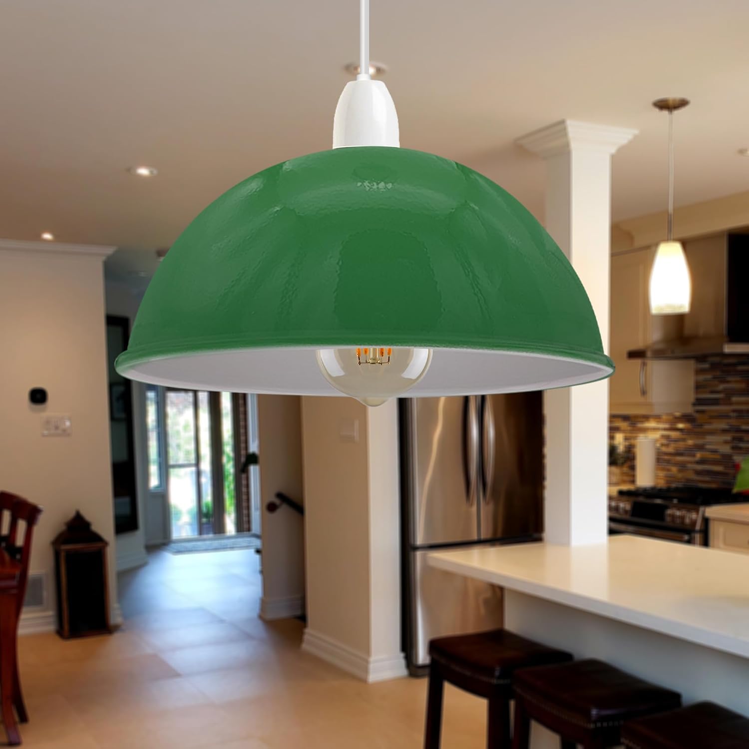 Metal Ceiling Lamp Shade, Easy Fit Light Pendant -21cm Modern Ceiling Lighting Shade for Bedroom Hallway, Office, Café - Image 2