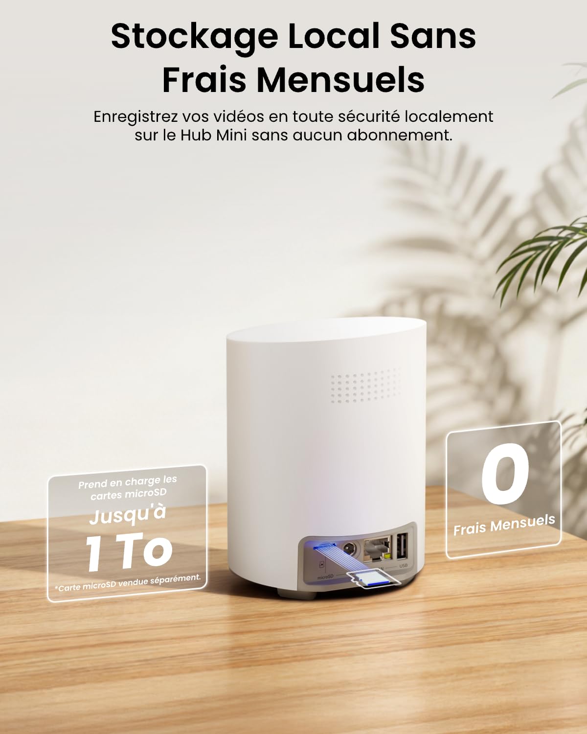 Reolink 4K Kit Camera Exterieur Solaire, Détection IA, Home Hub Mini