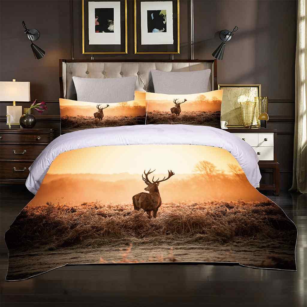 QZDUCN Copripiumino Singolo Bambino 140x200cm Stampa 3D Set Di Biancheria Da Letto Arte In Bianco E Nero Con Chiusura A Cerniera Set Di Copripiumino In Microfibra Morbida Doppia E 2 Federe