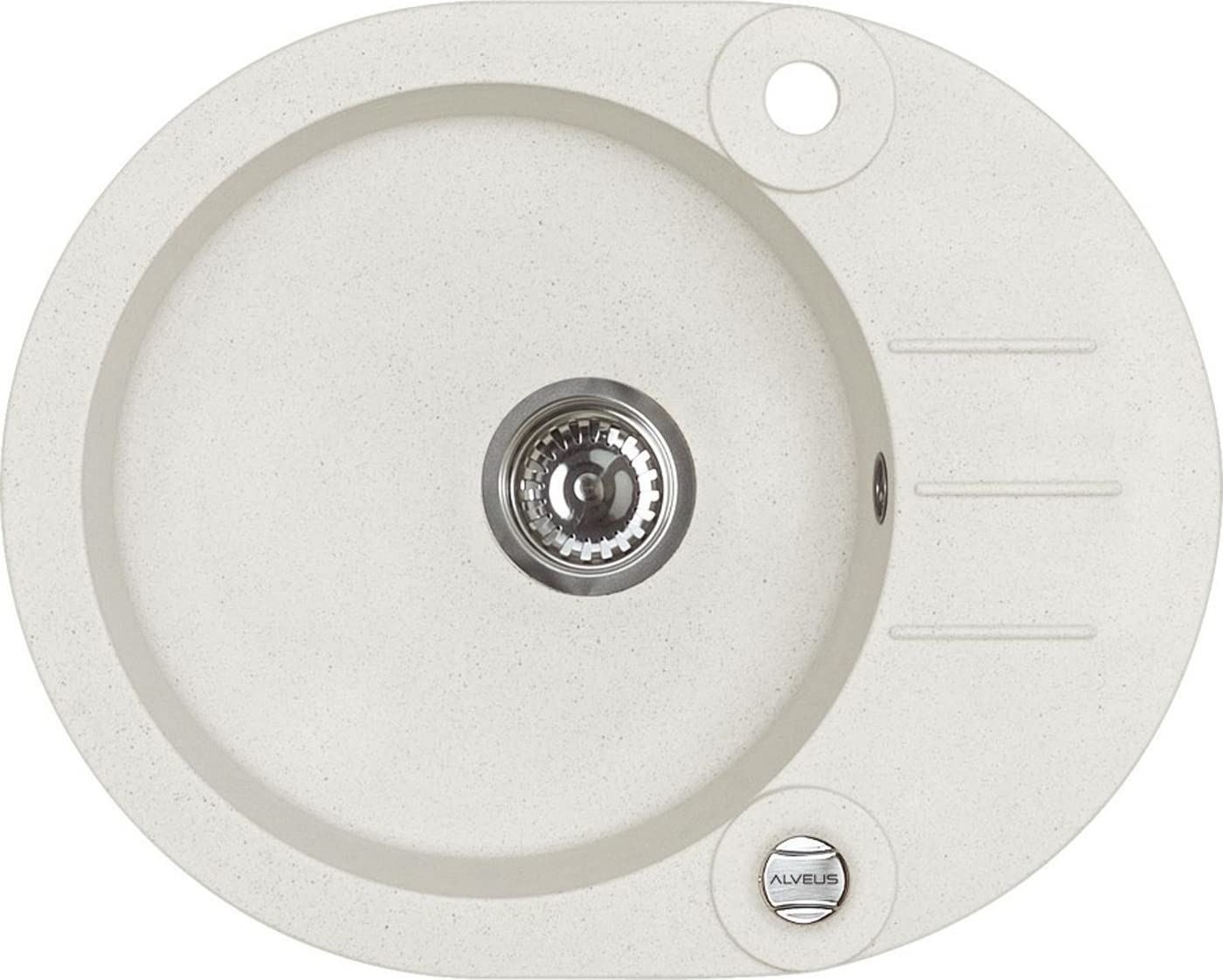 Kitchen Sink tap Made of Granite and with a Single Bowl from Alveus Roll 40 - White - 1214011