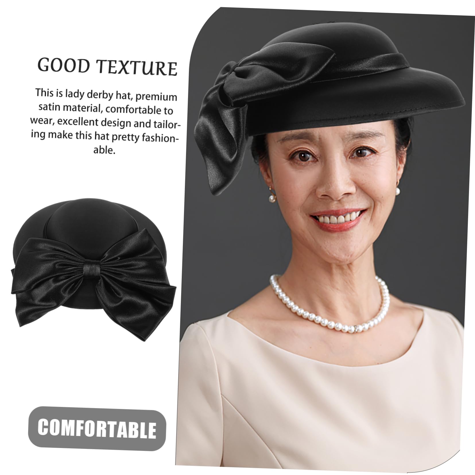 PartyKindom - Cappello da bombetta derby da donna, cappello a secchiello per Halloween, ideale per feste di Halloween