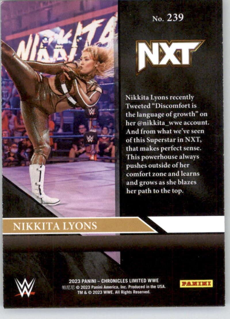 Amazon.com: 2023 Panini WWE Chronicles Bronze Limited #239 Nikkita