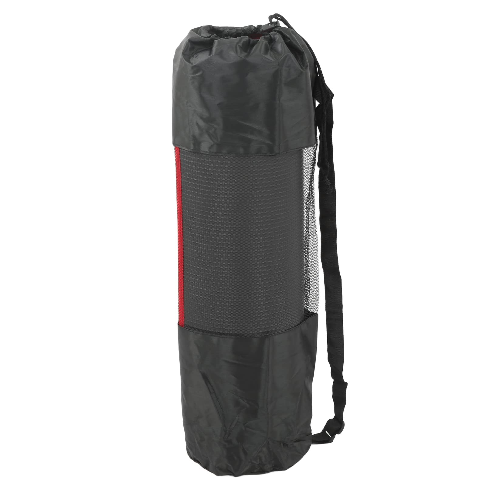 Generic Estera de Yoga Gruesa, Estera de Ejercicios para el Hogar Antideslizante Insonorizada para Bailar, TPE Negro de 10 Mm con Líneas de Alineación