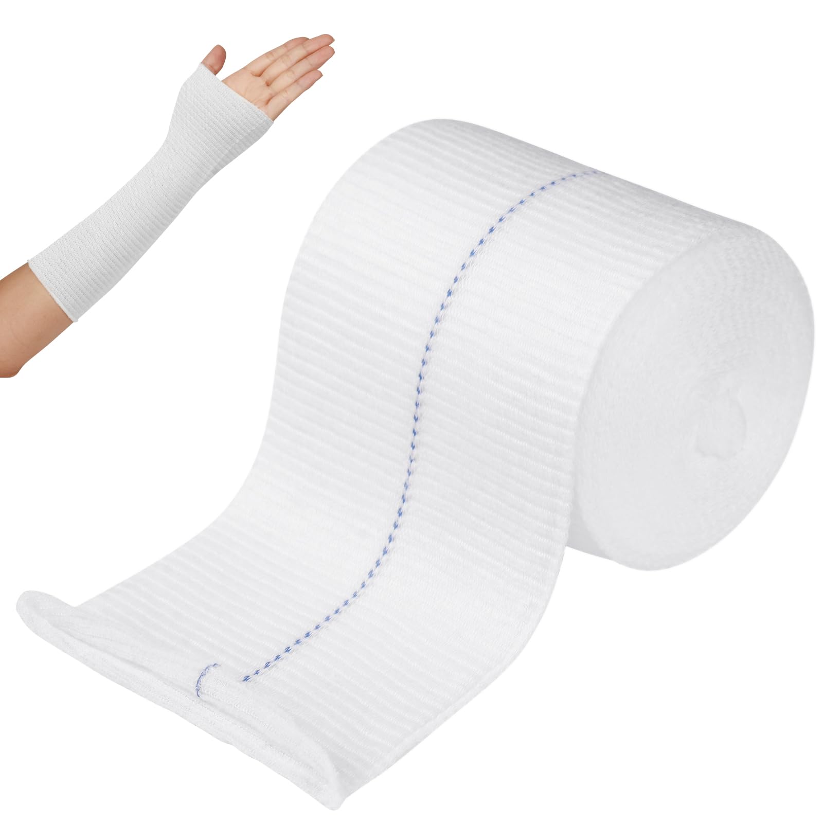 Flintronic Schlauchverband, Elastische Schlauchförmige Kompressionsbandage, Fixierbinde Stützbandage, Schlauchverband, für Arm Knie Beine, 6,5 CM x 5 M