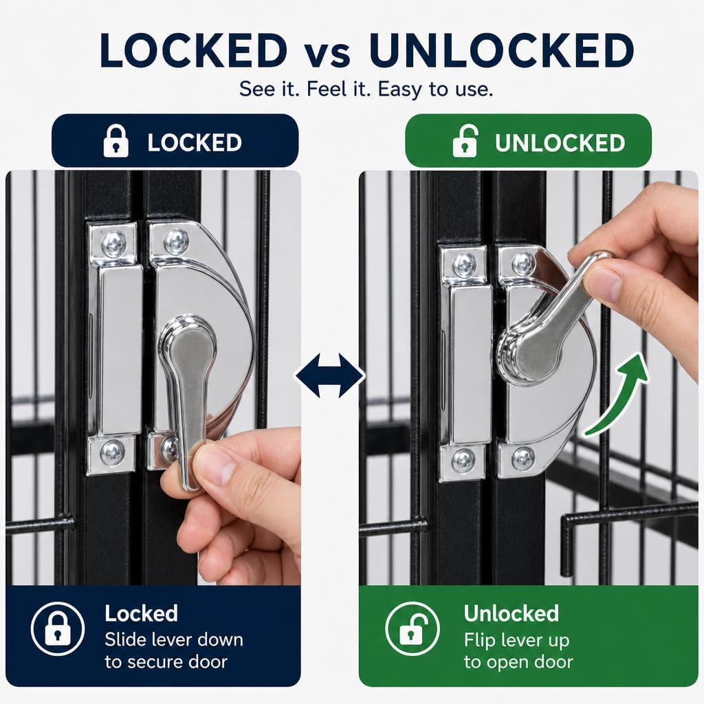 Half Circle Bird Cage Lock, Stainless Steel, Secure, Bird-Safe, Lightweight Door Latch for Bird Cage, Parrot Cage, Replacement Parts Hardware image 3