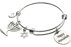 Happy Hanukkah Menorah Charm Bracelet for a Sparkly Holiday