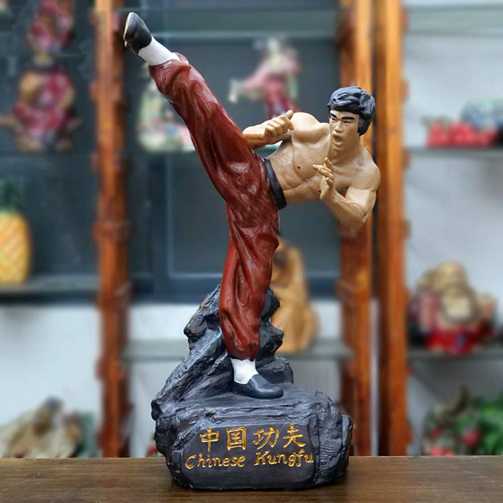 Amazon.co.jp: ブルース・リー像モデル、カンフー彫刻の王中国カンフー