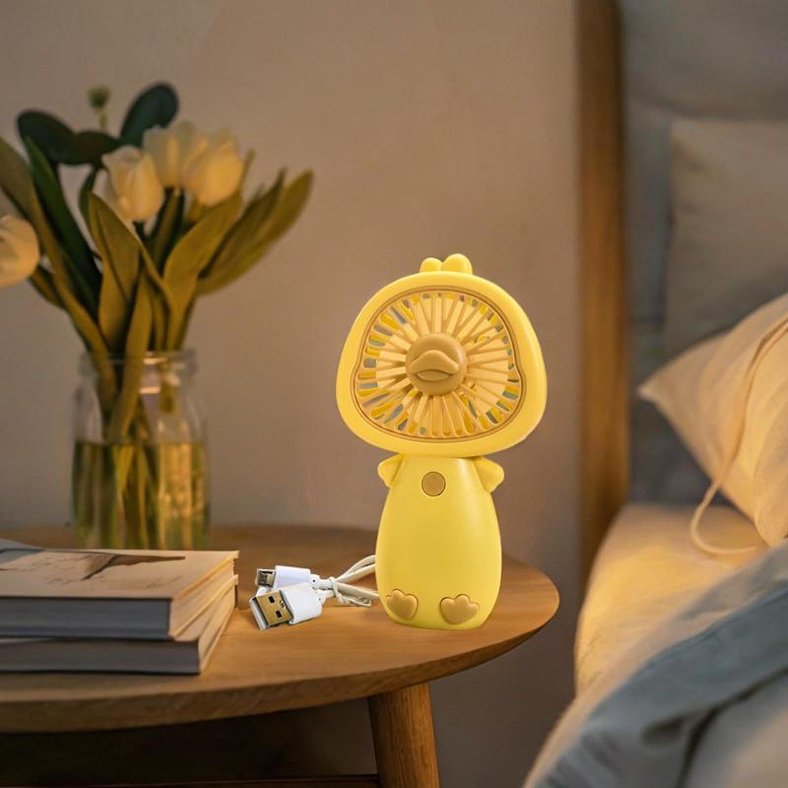 Mini Ventilatore Portatile USB, Silenzioso, con Tre Velocità, Compatto, in Materiale PP, Ideale per, 6 pezzi