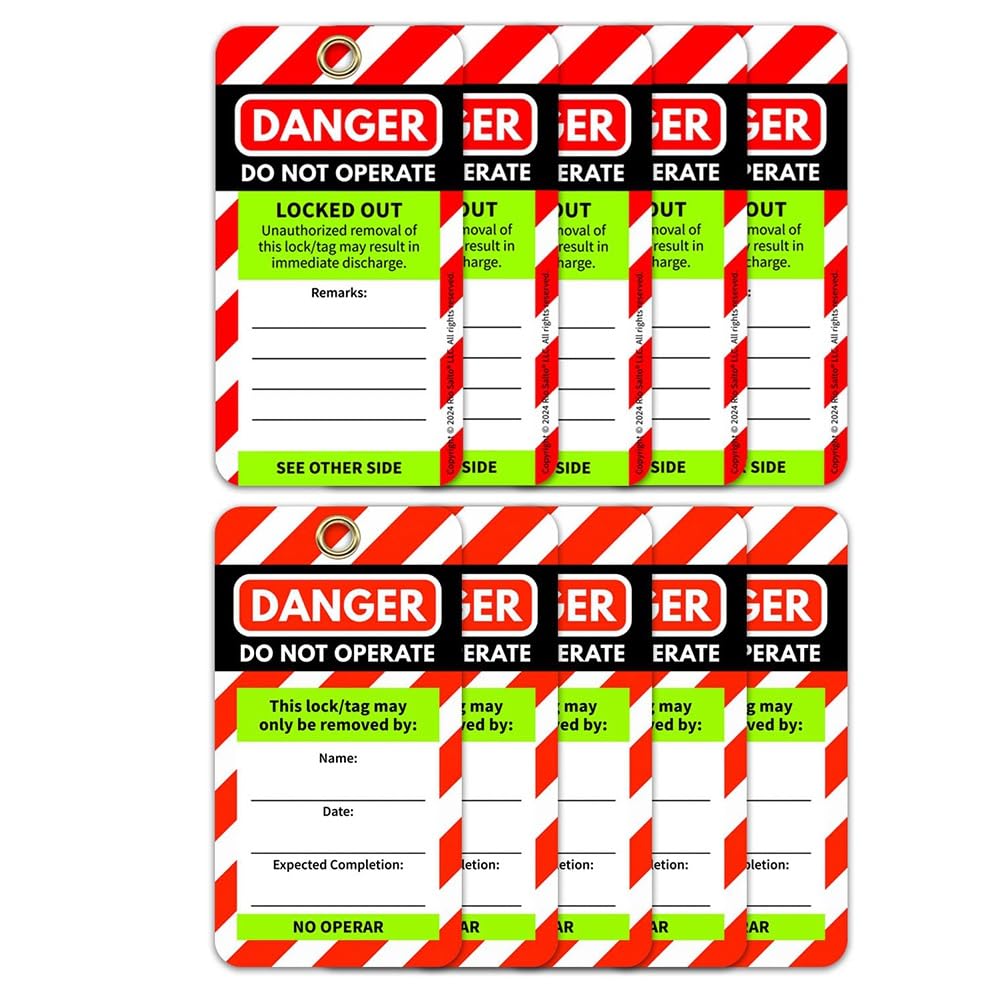 Etichette e di Blocco Tagout Etichetta di Sicurezza Kit di Blocco di Facile Identificazione Tagout Lucchetto Rosso Tag Out