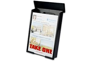 Black Snap Shut Brochure Box Real Estate Sign Holder Style Flyer Box