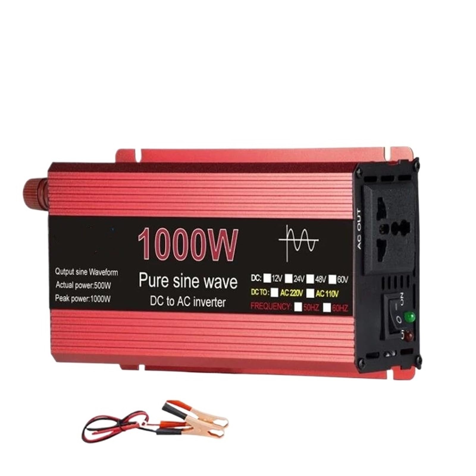 1000w 3000w 2200w 1600w Inverter Di Potenza Onda Sinusoidale 12V DC A AC 220V Convertitore Stabilizzatore 24V Solare 50hz 60hz Onda Sinusoidale Inverter