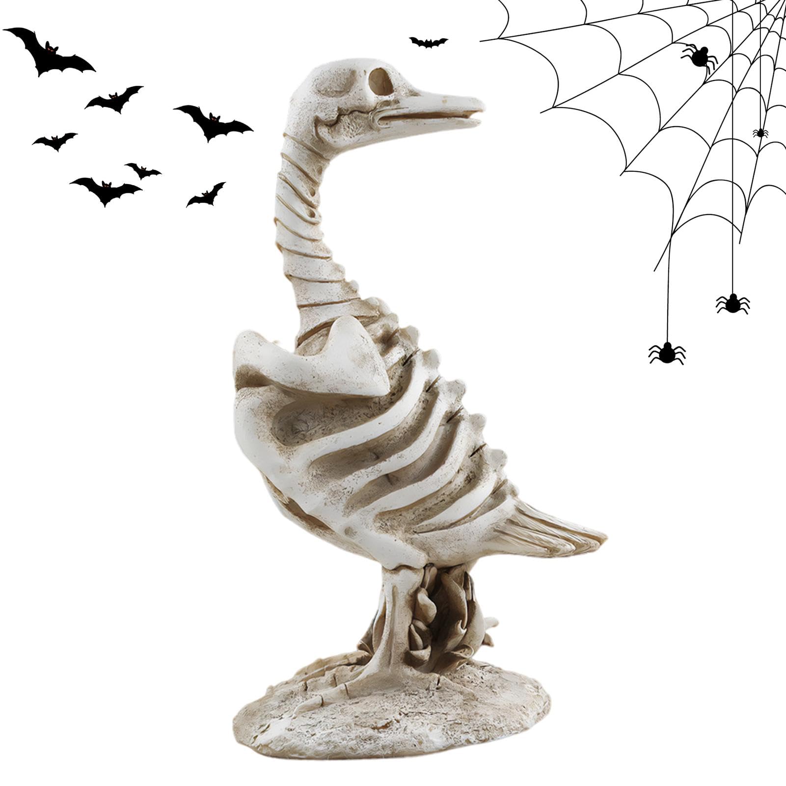 Gothic Skelett-Ente Mit Sense - Grusel-Deko Für Halloween & Sammler