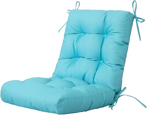 Miniatura 1 de ARTPLAN Cojines de mimbre para silla para todo tipo de clima, almohada copetuda con respaldo para muebles de exterior